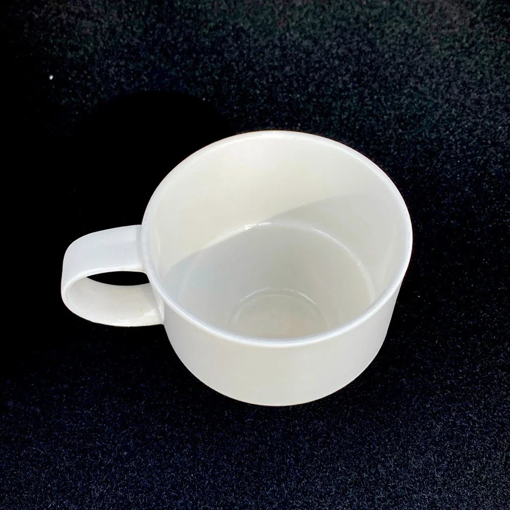 Crate&Barrel Set of 3 Crate and Barrel Stacking Mugs Coffee Cup White 14 oz